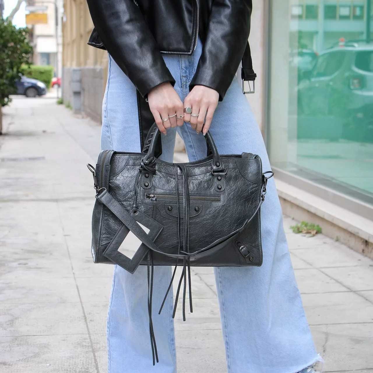 Borsa balenciaga city gris tarmak thumb