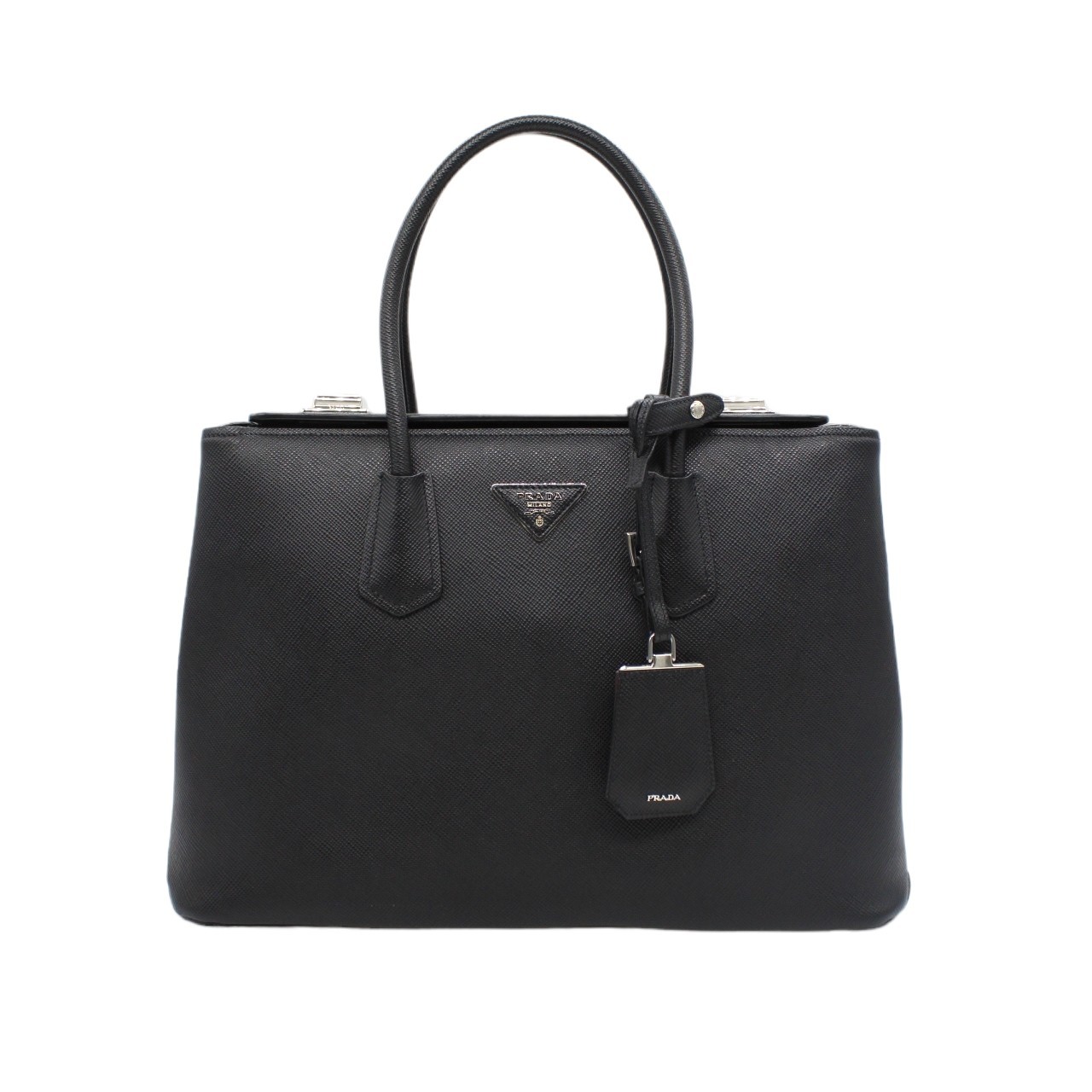 Prada Galleria Borsa in pelle saffiano nera thumb