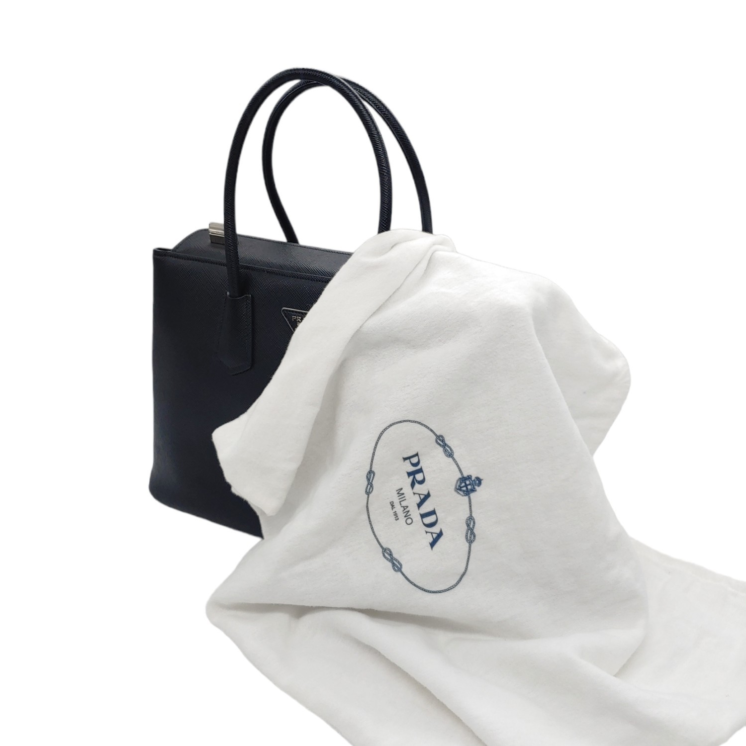 Prada Galleria Borsa in pelle saffiano nera thumb