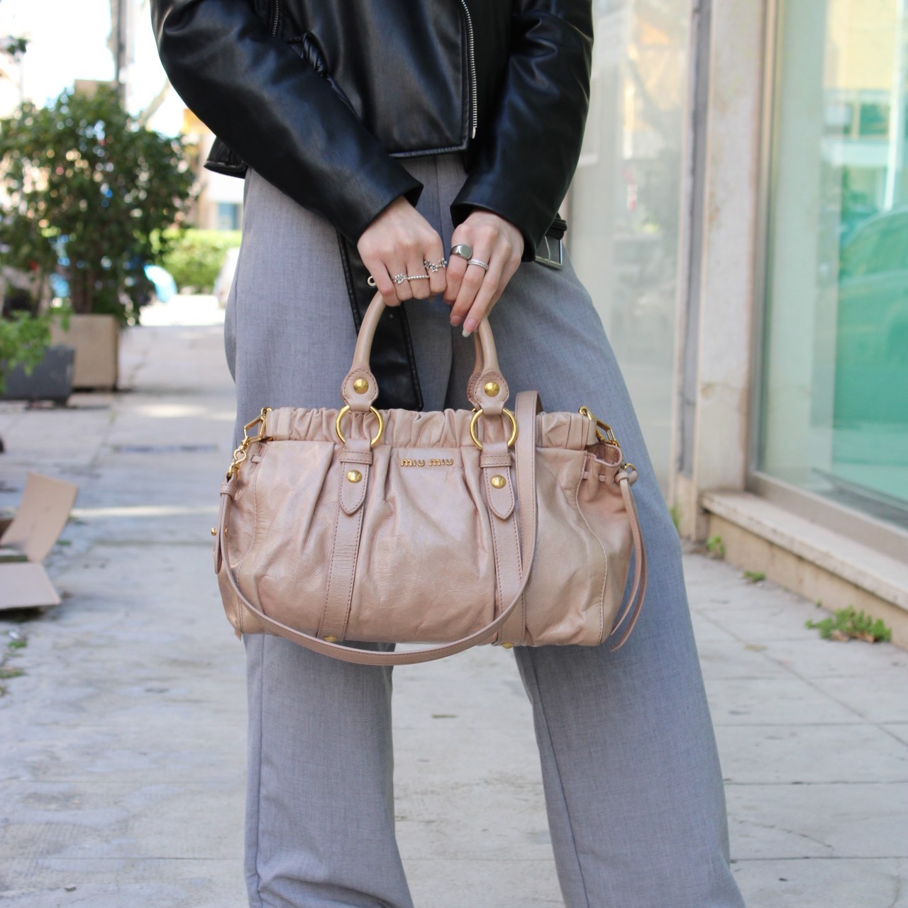 Borsa Miu Miu in pelle con tracolla thumb