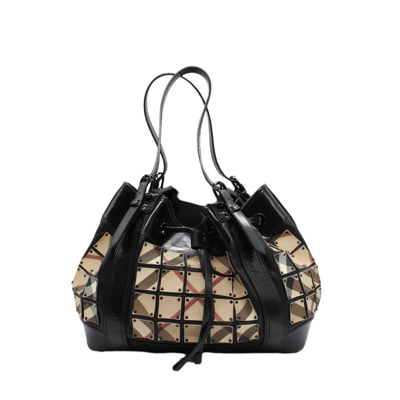 Borsa Burberry in pelle verniciata e tela plastificata thumb