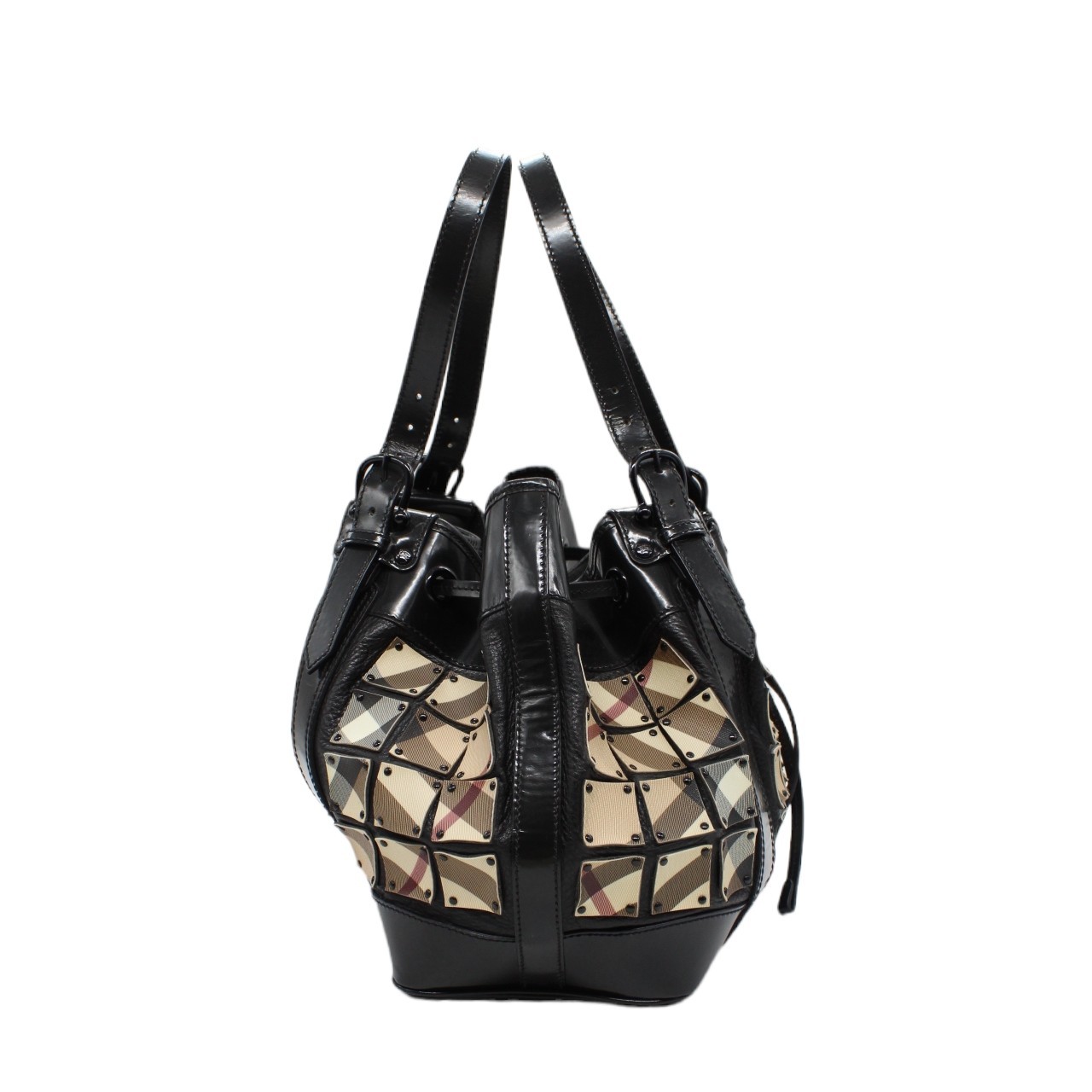 Borsa Burberry in pelle verniciata e tela plastificata thumb