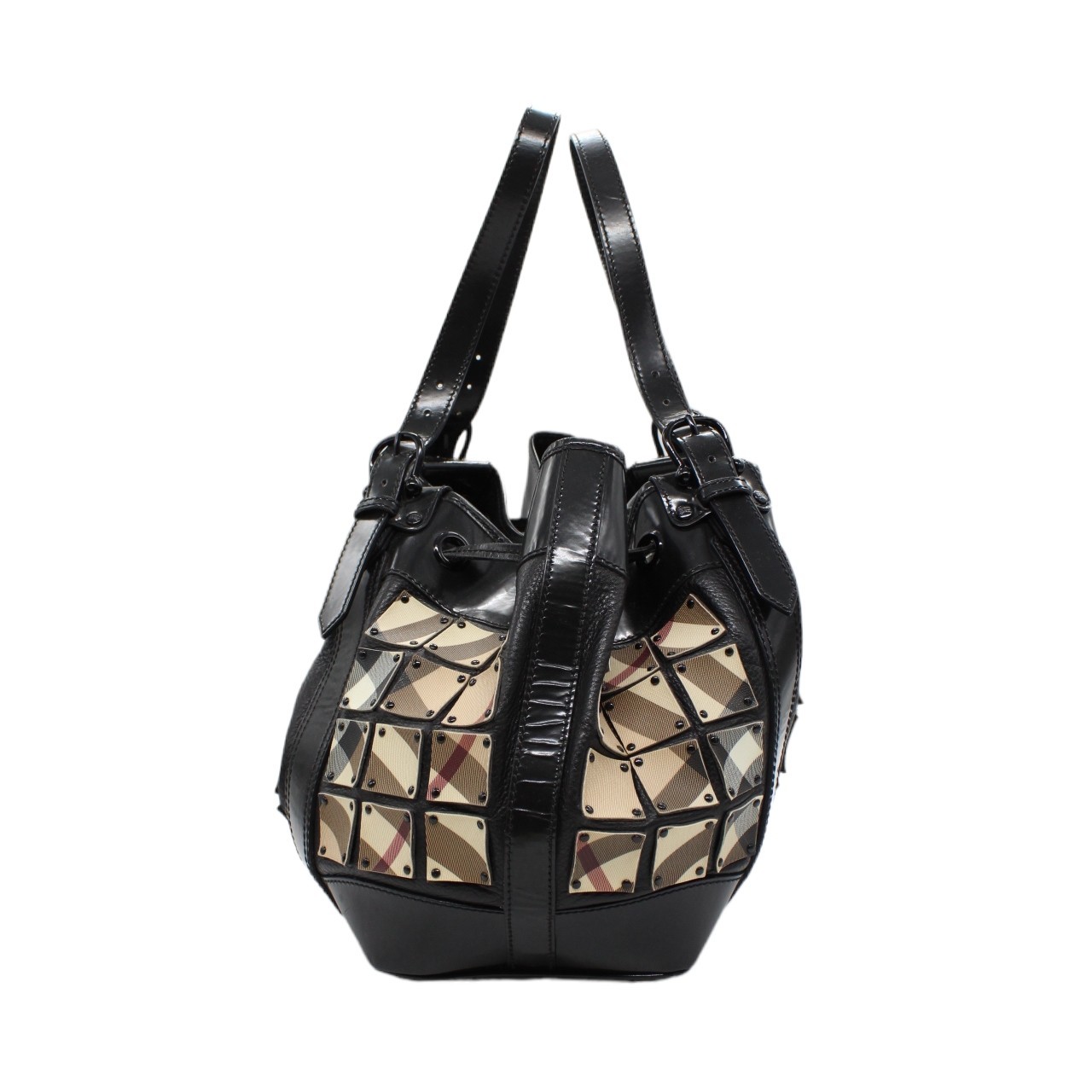 Borsa Burberry in pelle verniciata e tela plastificata thumb