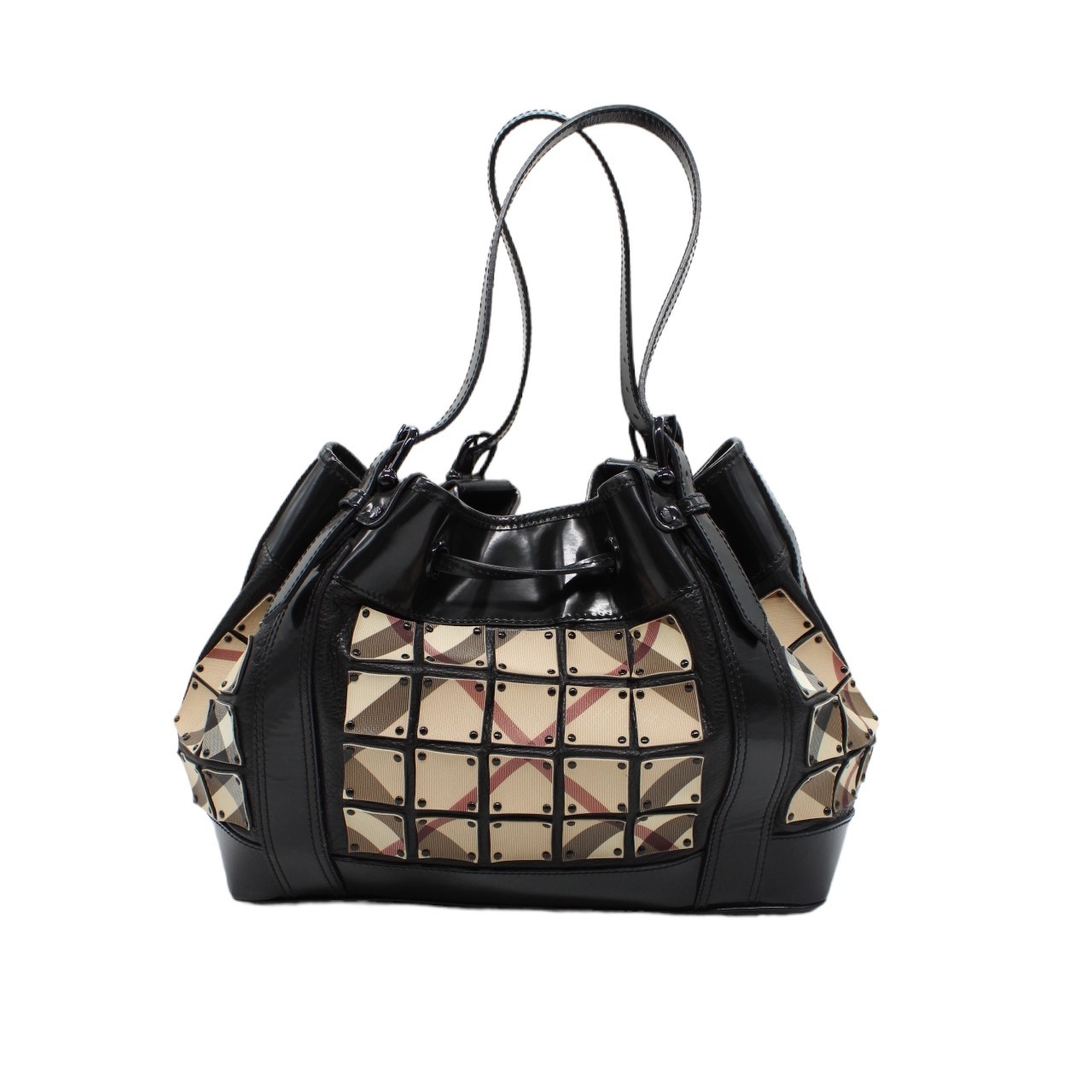 Borsa Burberry in pelle verniciata e tela plastificata thumb