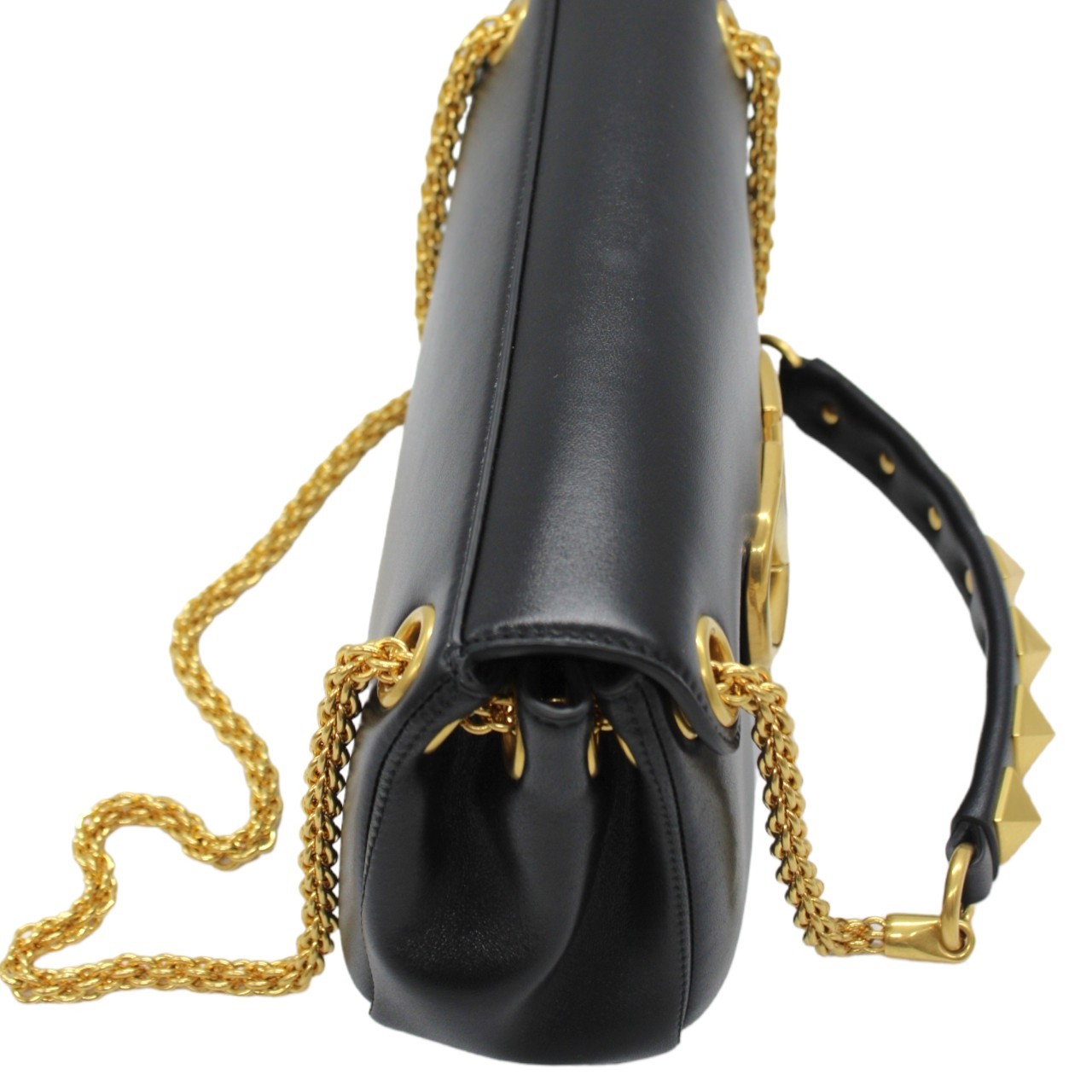 Borsa Valentino stud sign in nappa nera thumb