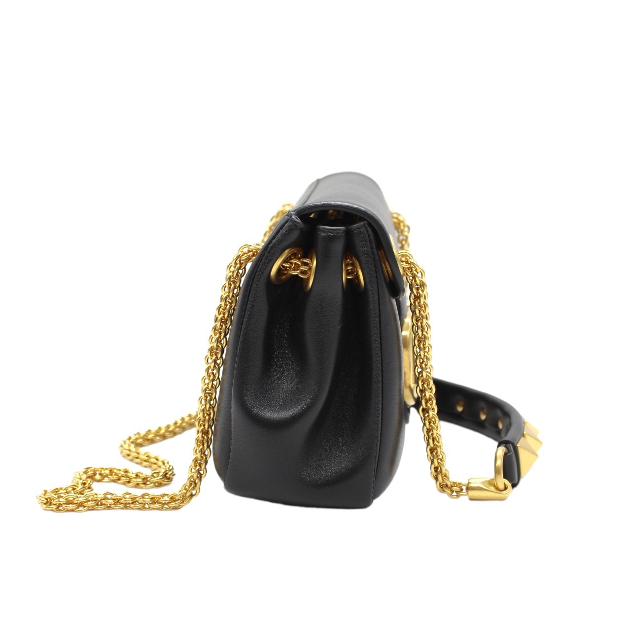 Borsa Valentino stud sign in nappa nera thumb