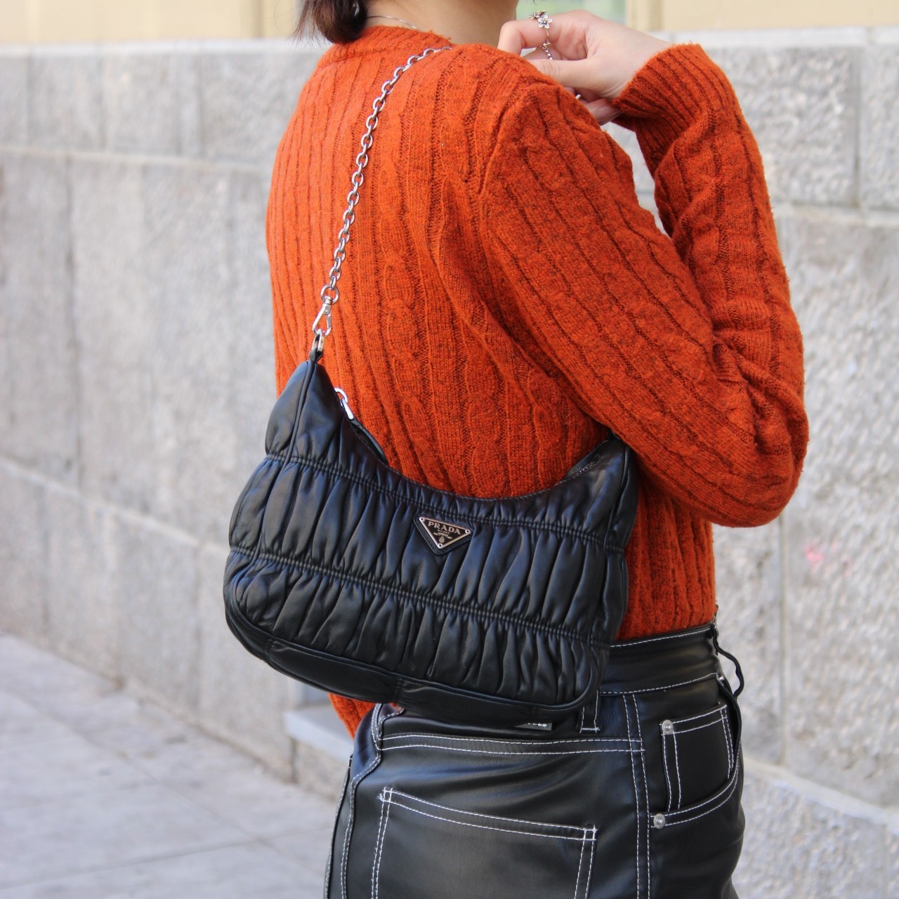 Borsa Prada Re- edition 2005 in nappa nera thumb