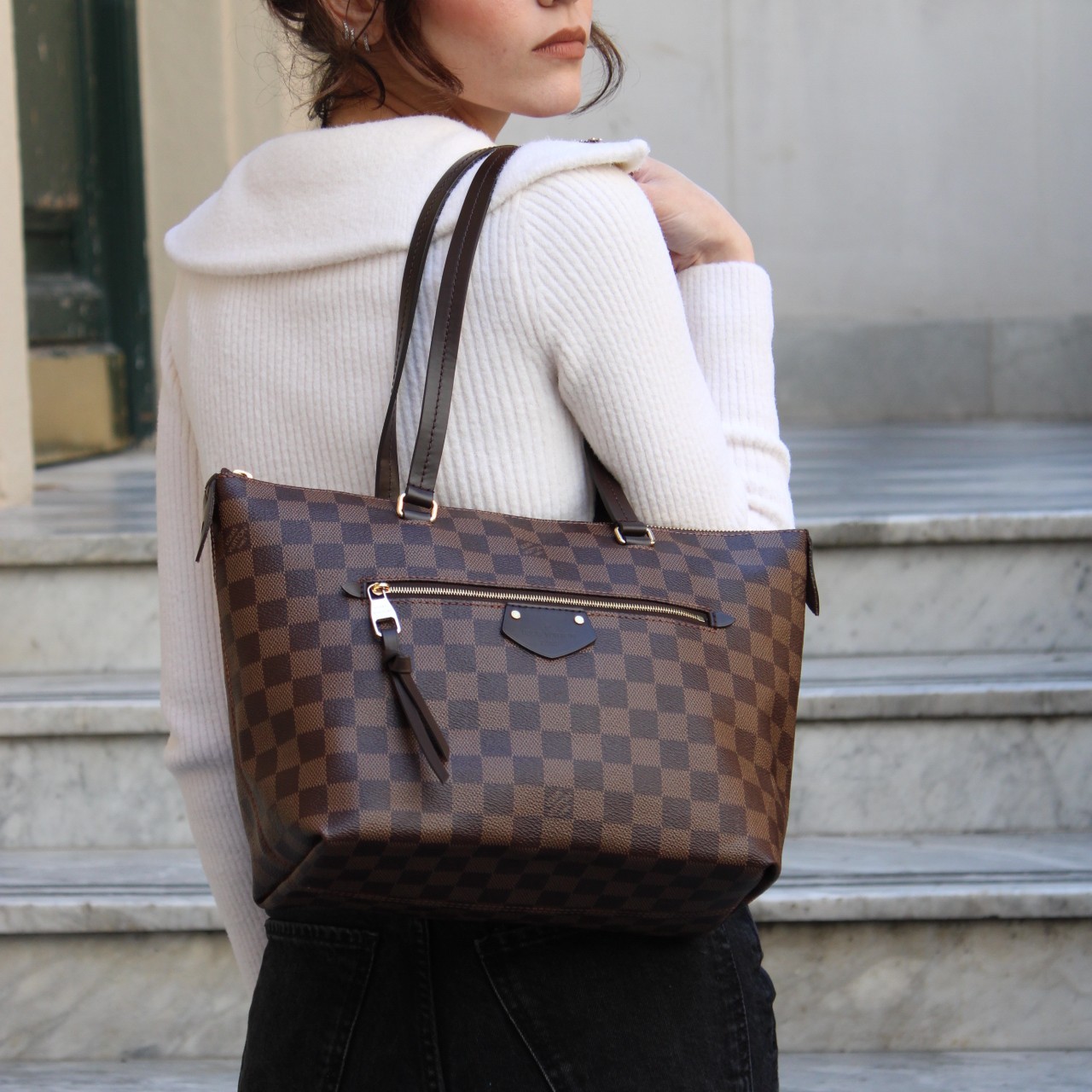 Borsa Louis Vuitton Iena in damier ebene thumb