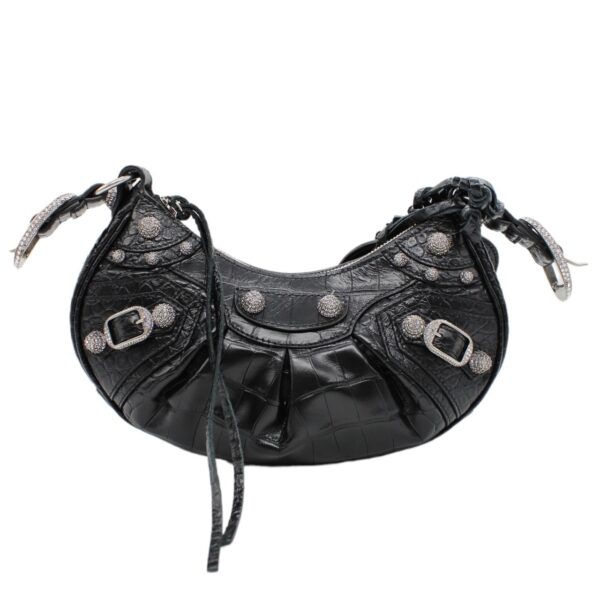 Borsa Balenciaga Cagole xs stampa cocco e strass