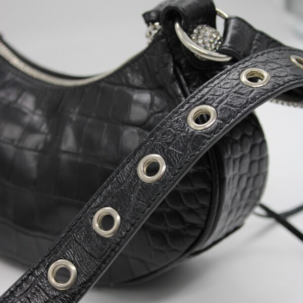 Borsa Balenciaga Cagole xs stampa cocco e strass
