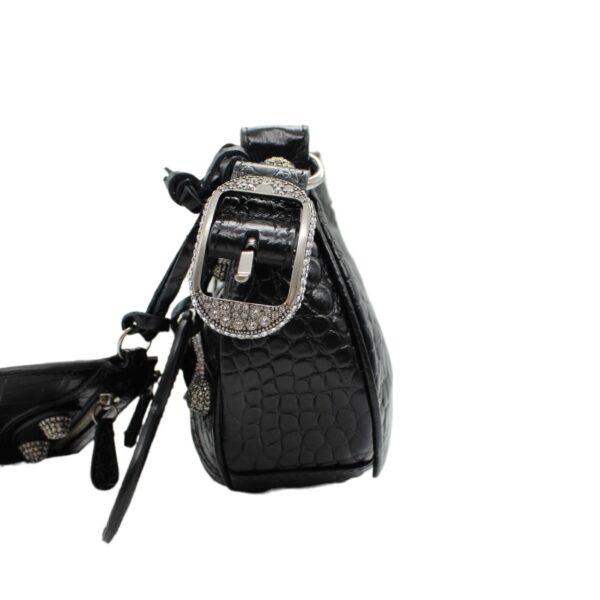 Borsa Balenciaga Cagole xs stampa cocco e strass