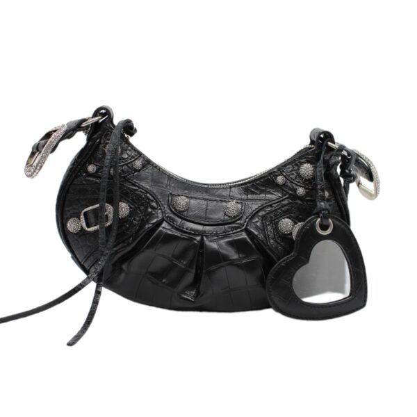 Borsa Balenciaga Cagole xs stampa cocco e strass