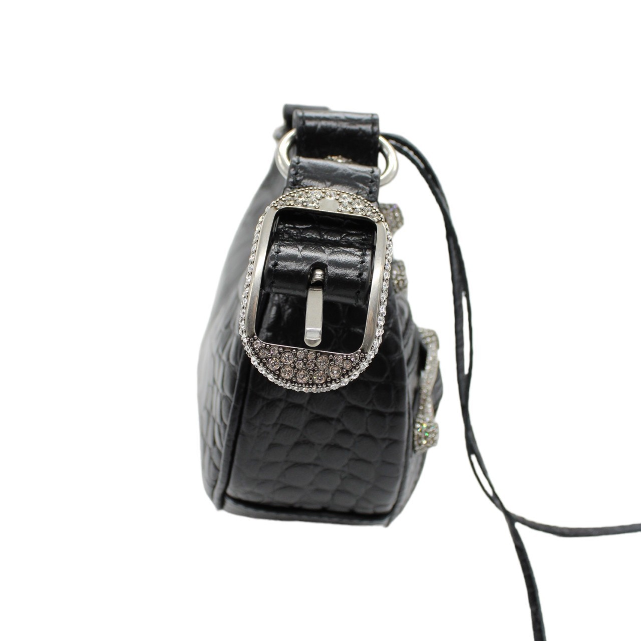 Borsa Balenciaga Cagole xs stampa cocco e strass thumb