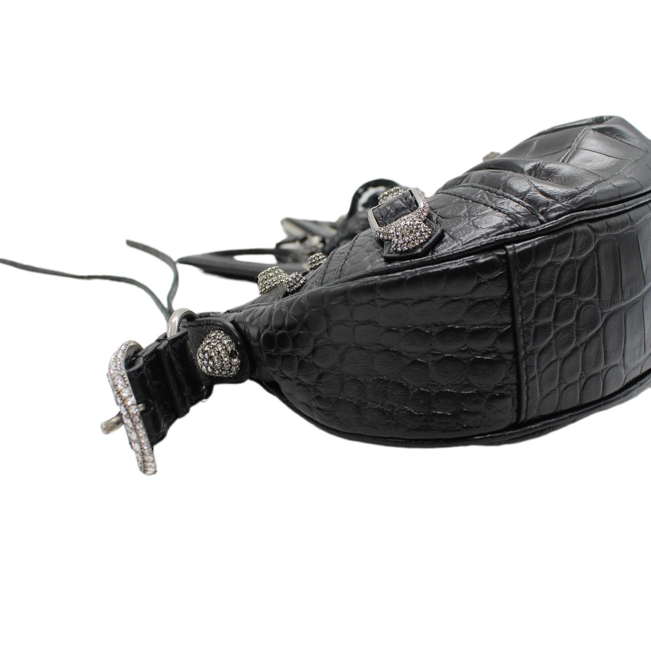 Borsa Balenciaga Cagole xs stampa cocco e strass thumb