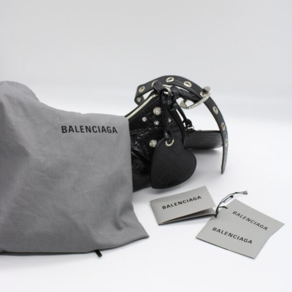 Borsa Balenciaga Cagole xs stampa cocco e strass