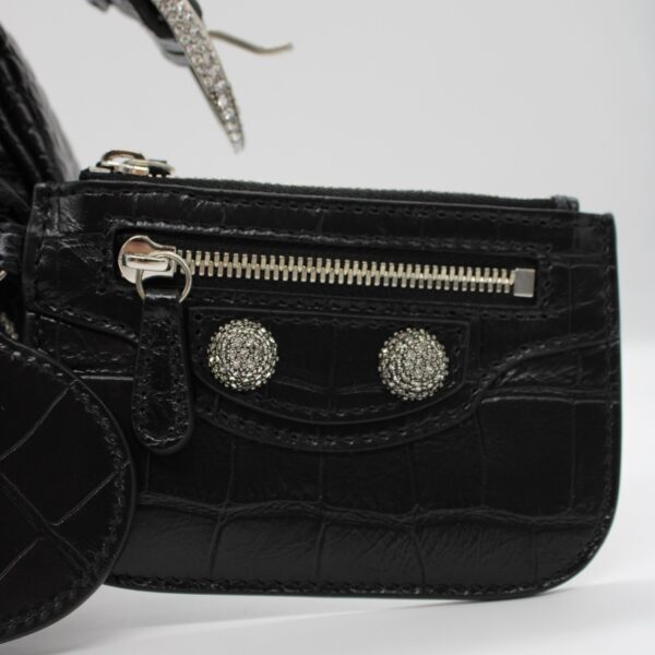 Borsa Balenciaga Cagole xs stampa cocco e strass