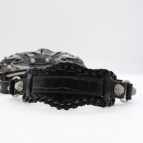 Borsa Balenciaga Cagole xs stampa cocco e strass