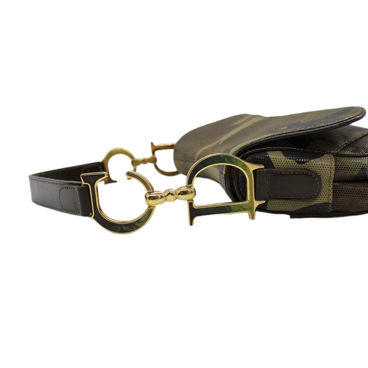Borsa Dior double Saddle verde mimetico thumb