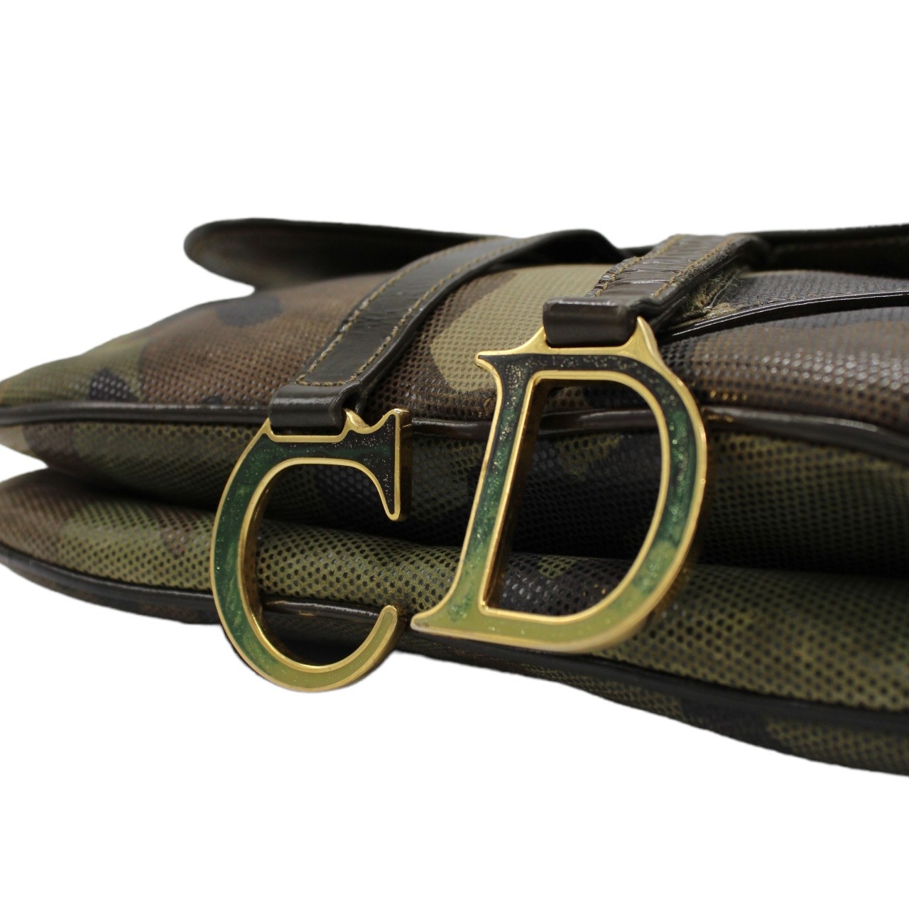 Borsa Dior double Saddle verde mimetico thumb