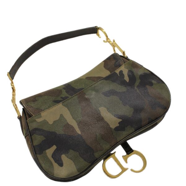 Borsa Dior double Saddle verde mimetico