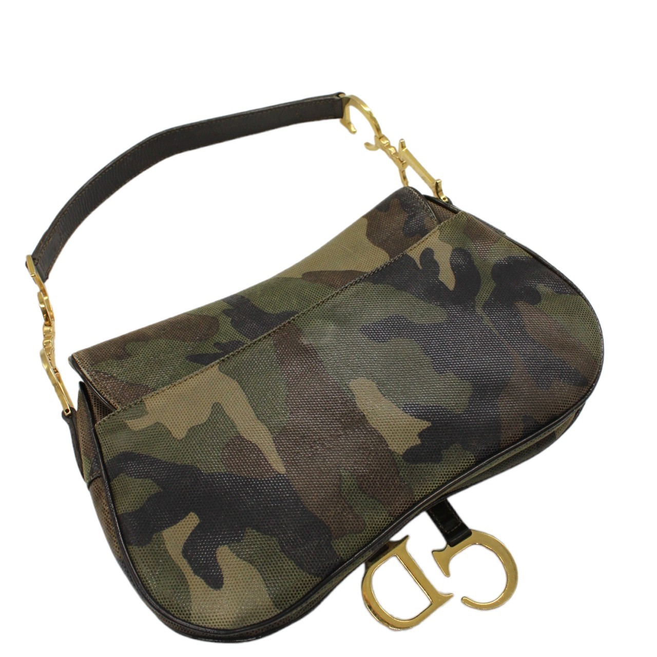 Borsa Dior double Saddle verde mimetico thumb