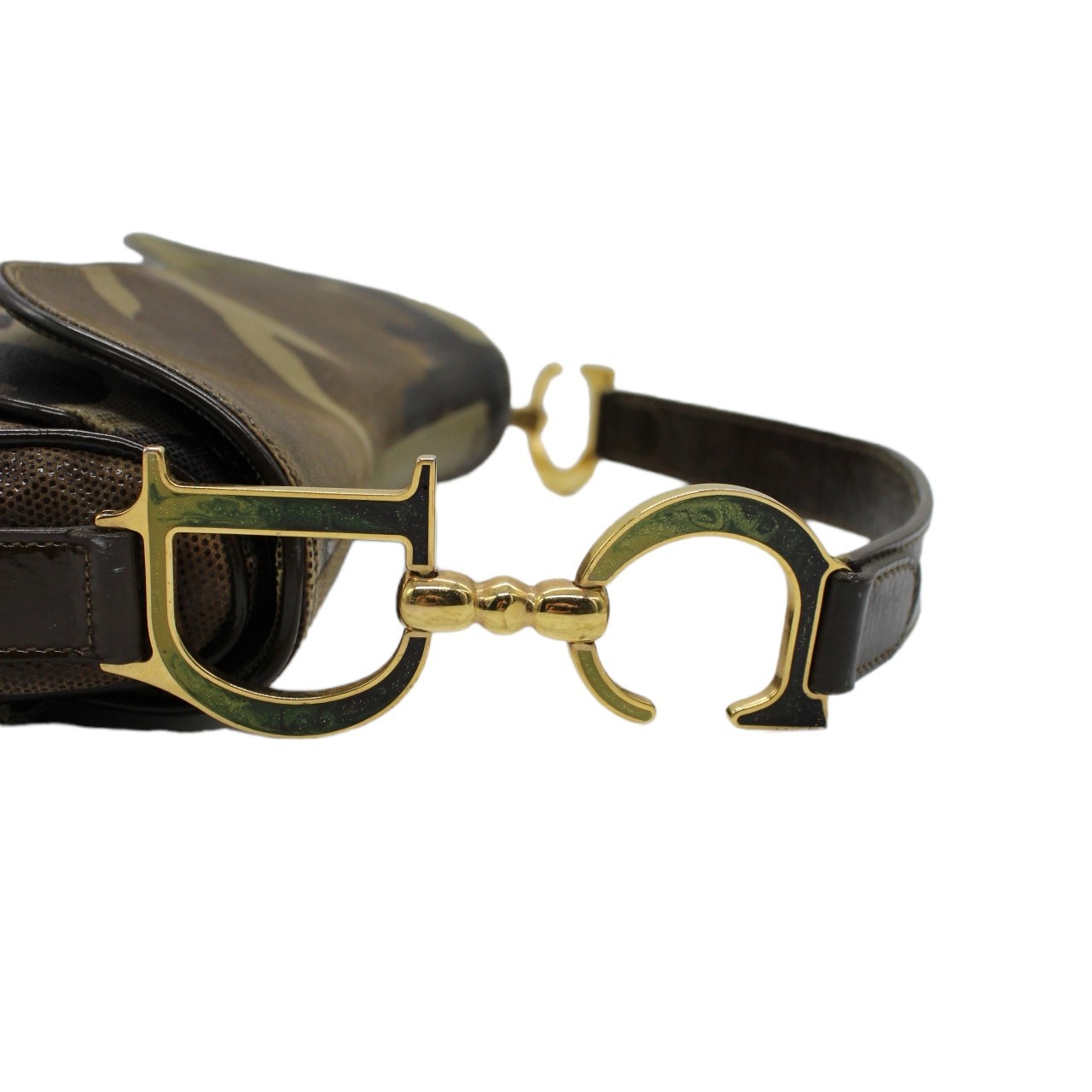 Borsa Dior double Saddle verde mimetico thumb