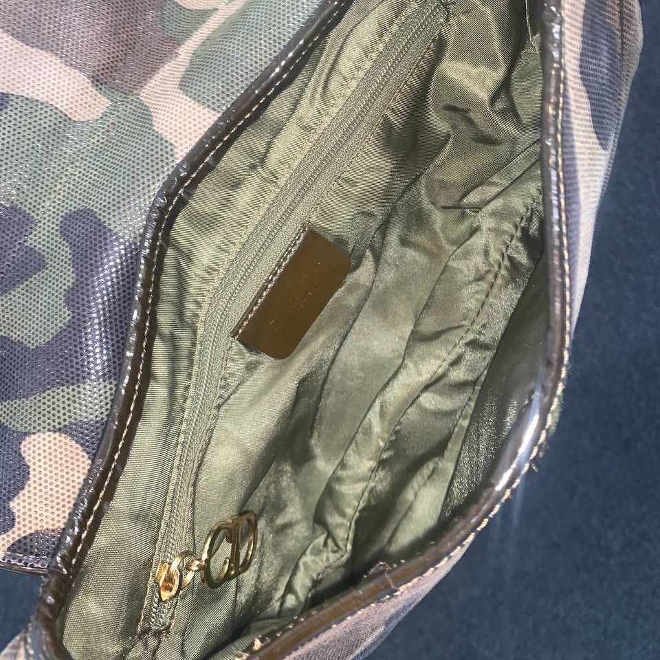 Borsa Dior double Saddle verde mimetico thumb