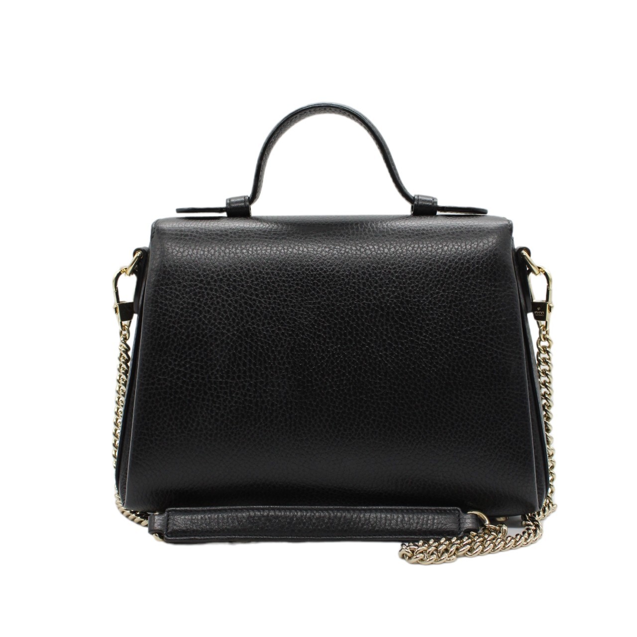 Borsa Gucci Interlocking in pelle nera thumb