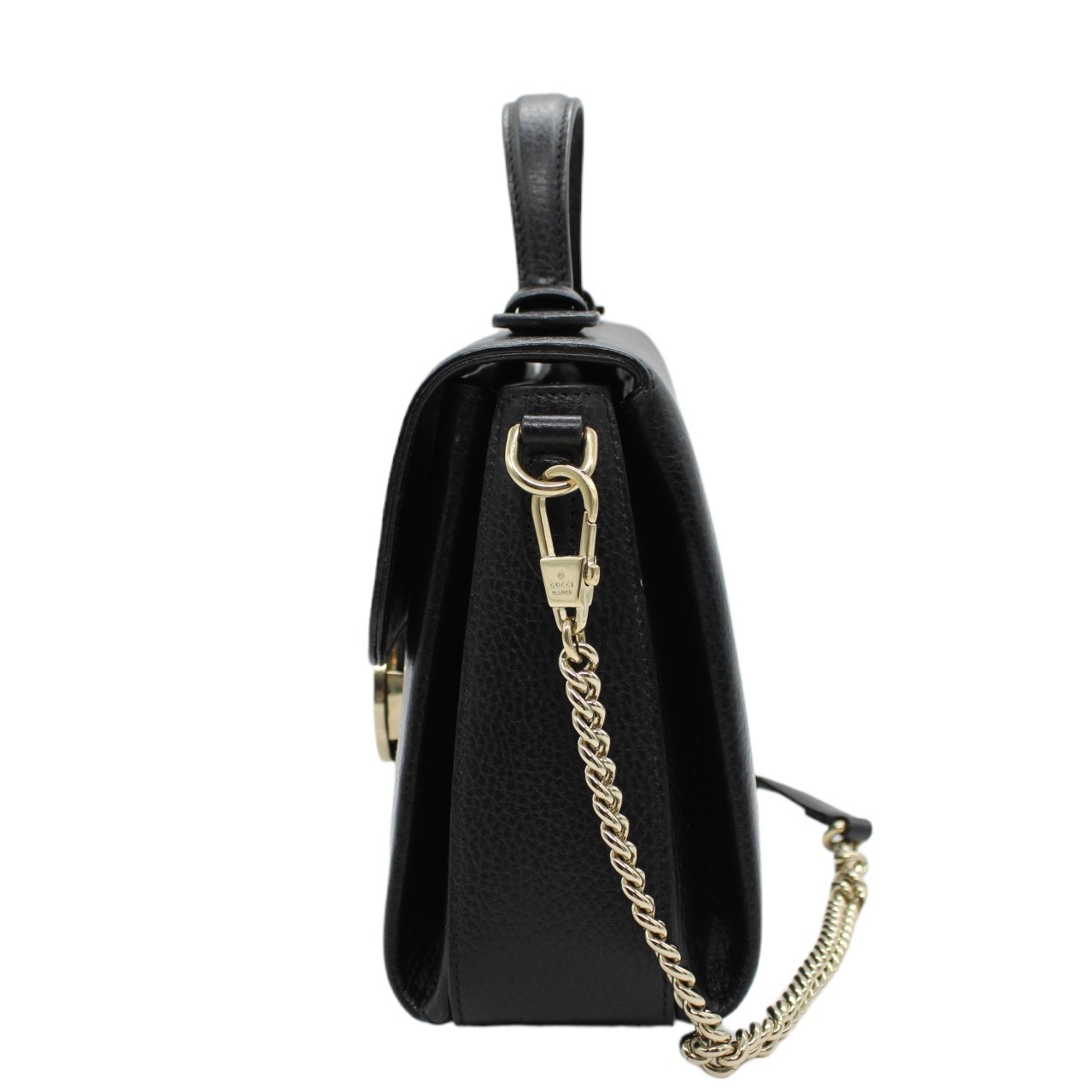 Borsa Gucci Interlocking in pelle nera thumb