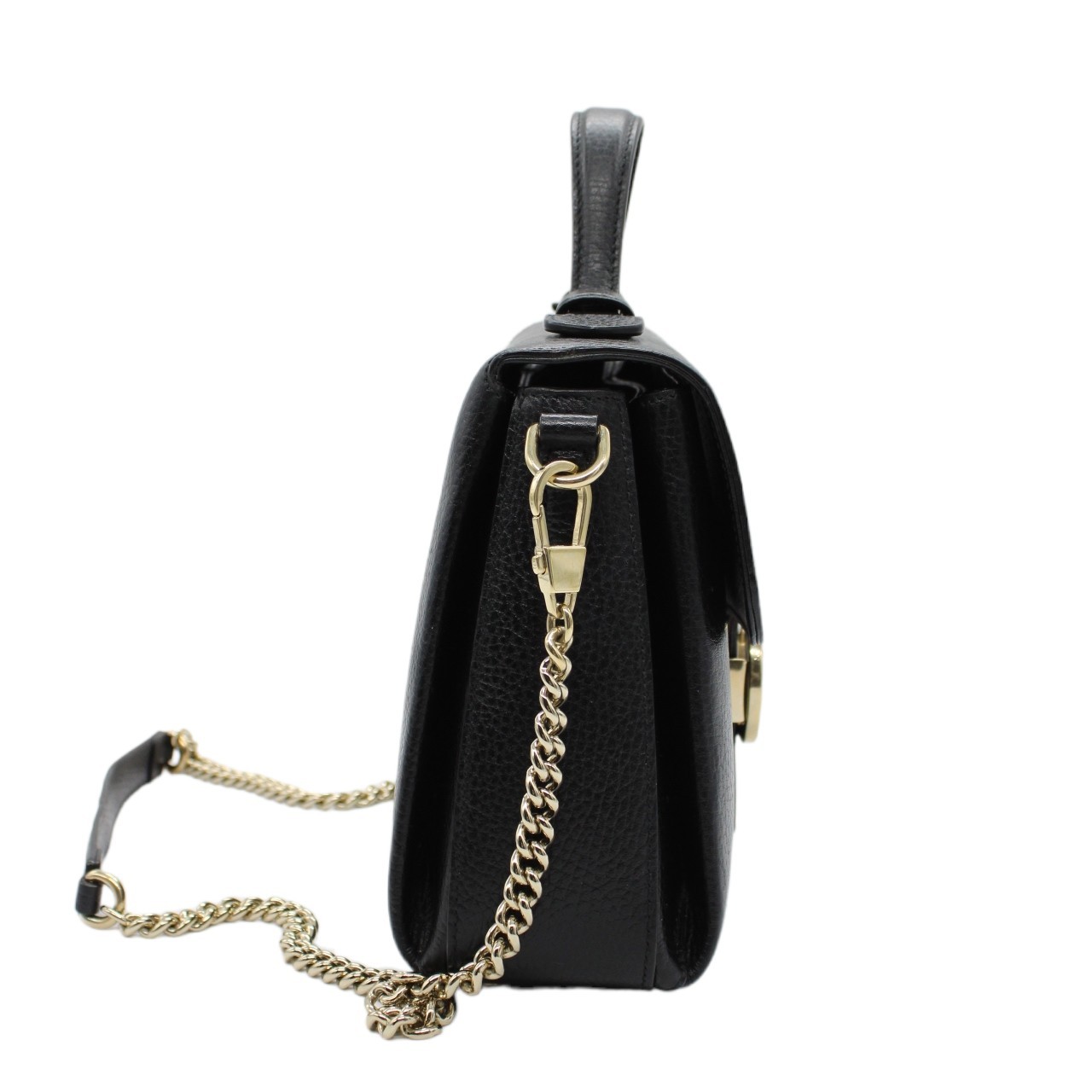 Borsa Gucci Interlocking in pelle nera thumb