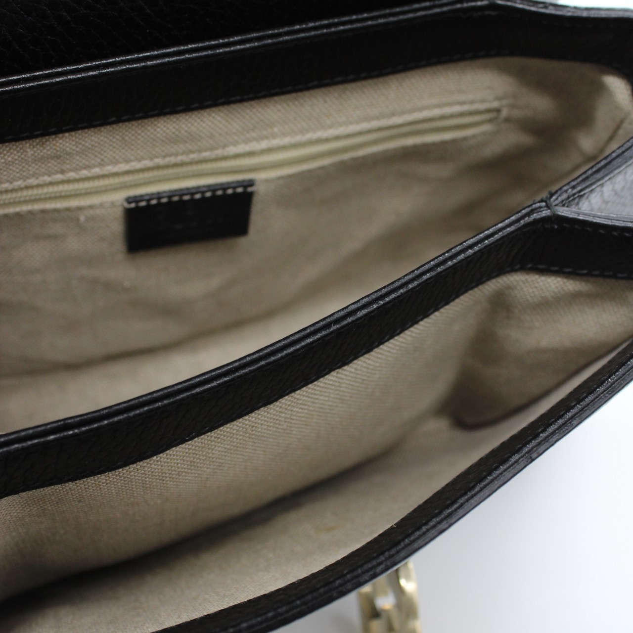 Borsa Gucci Interlocking in pelle nera thumb