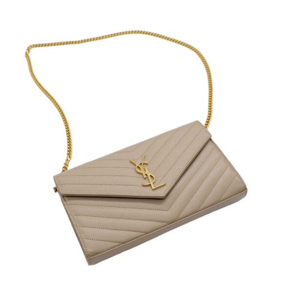 Tracolla Saint Laurent cassandre dark beige