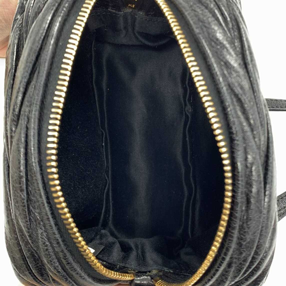 Tracolla Miu Miu in pelle nera thumb
