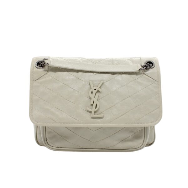 Saint Laurent niki media in pelle vintage borsa a spalla