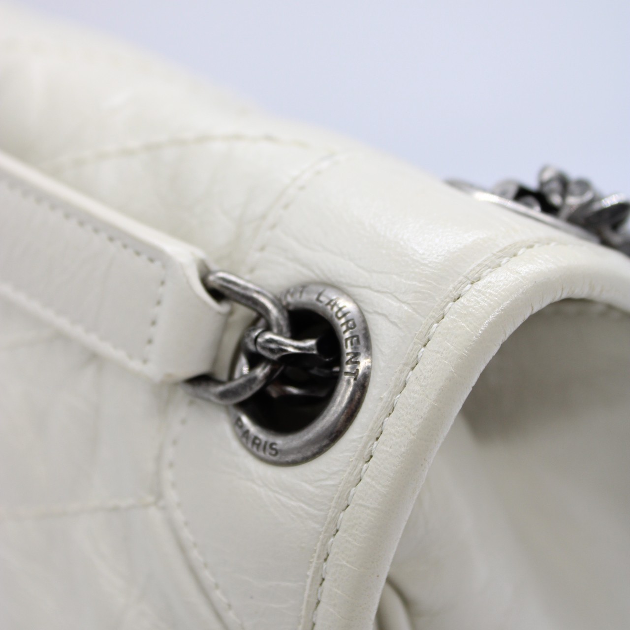 Saint Laurent niki media in pelle vintage borsa a spalla thumb