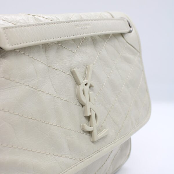 Saint Laurent niki media in pelle vintage borsa a spalla