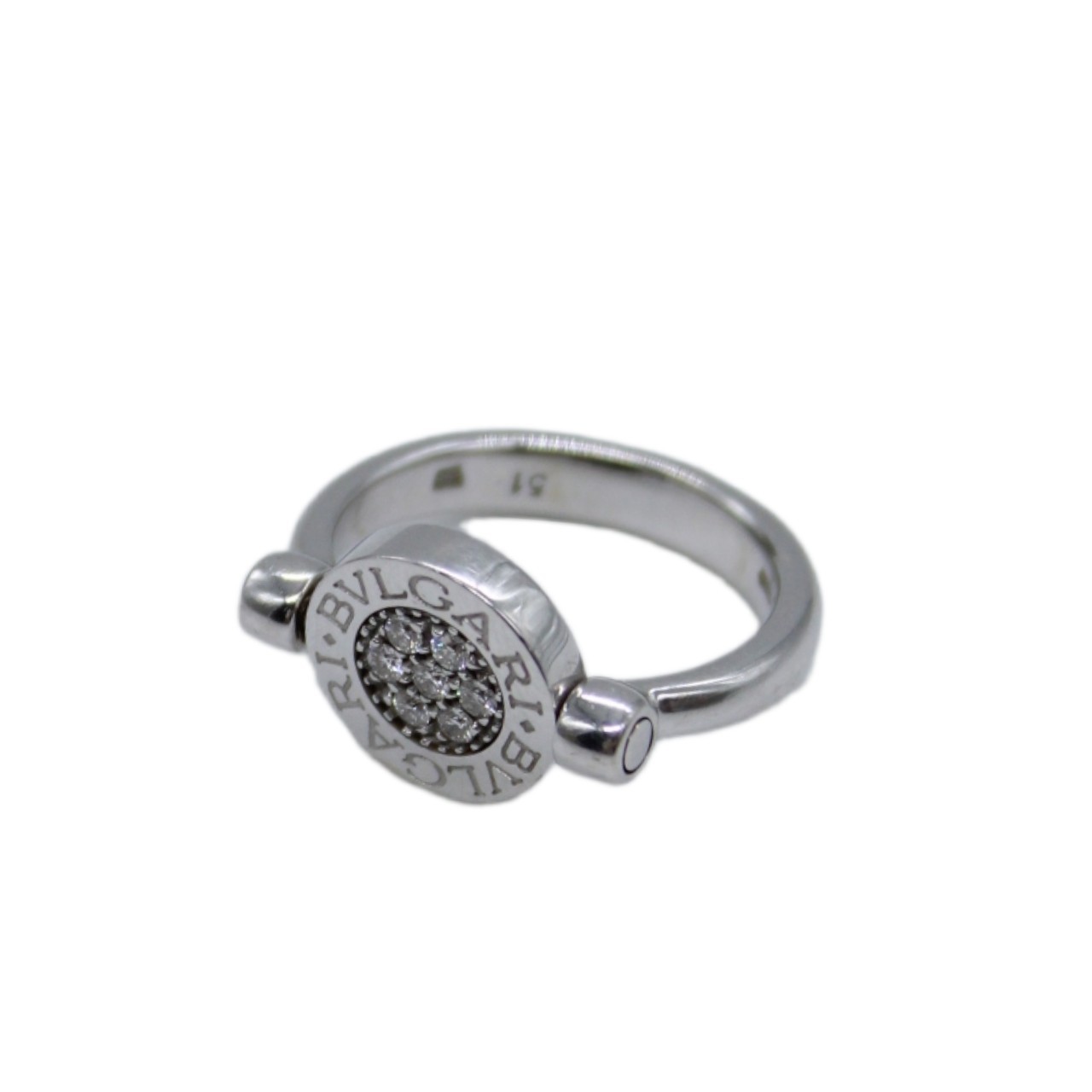 Anello Bulgari in oro bianco onice e diamanti thumb