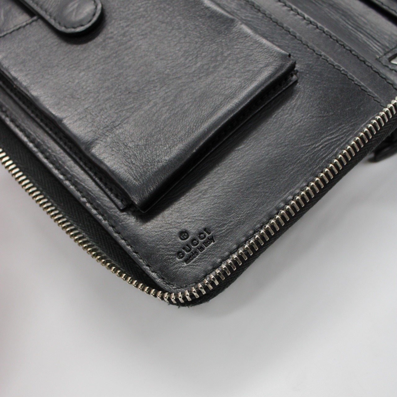 Gucci travel case in pelle guccissima thumb