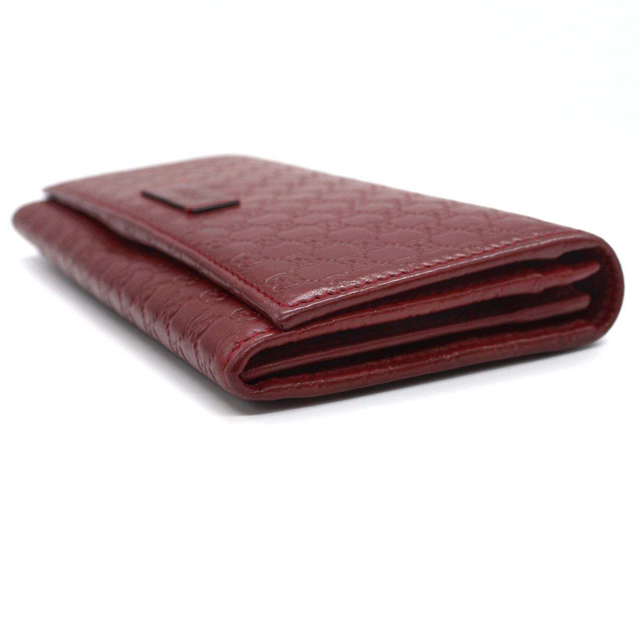 Portafoglio Gucci in pelle guccissima bordeaux thumb
