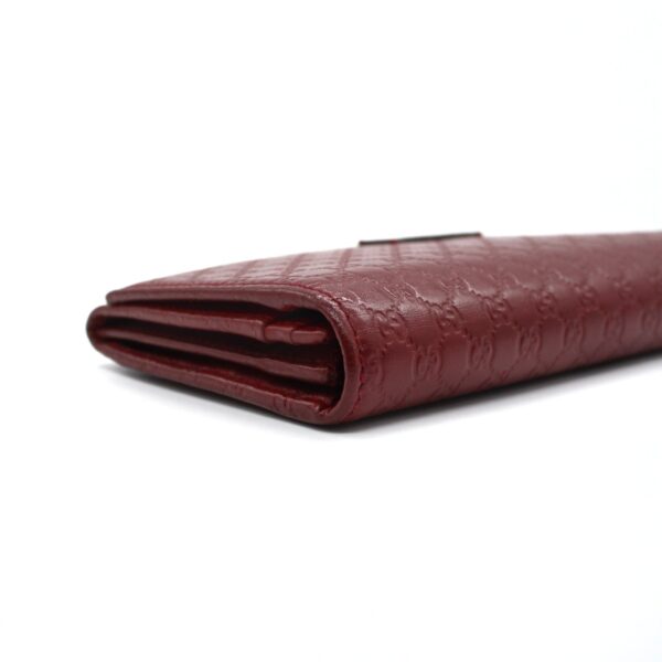 Portafoglio Gucci in pelle guccissima bordeaux