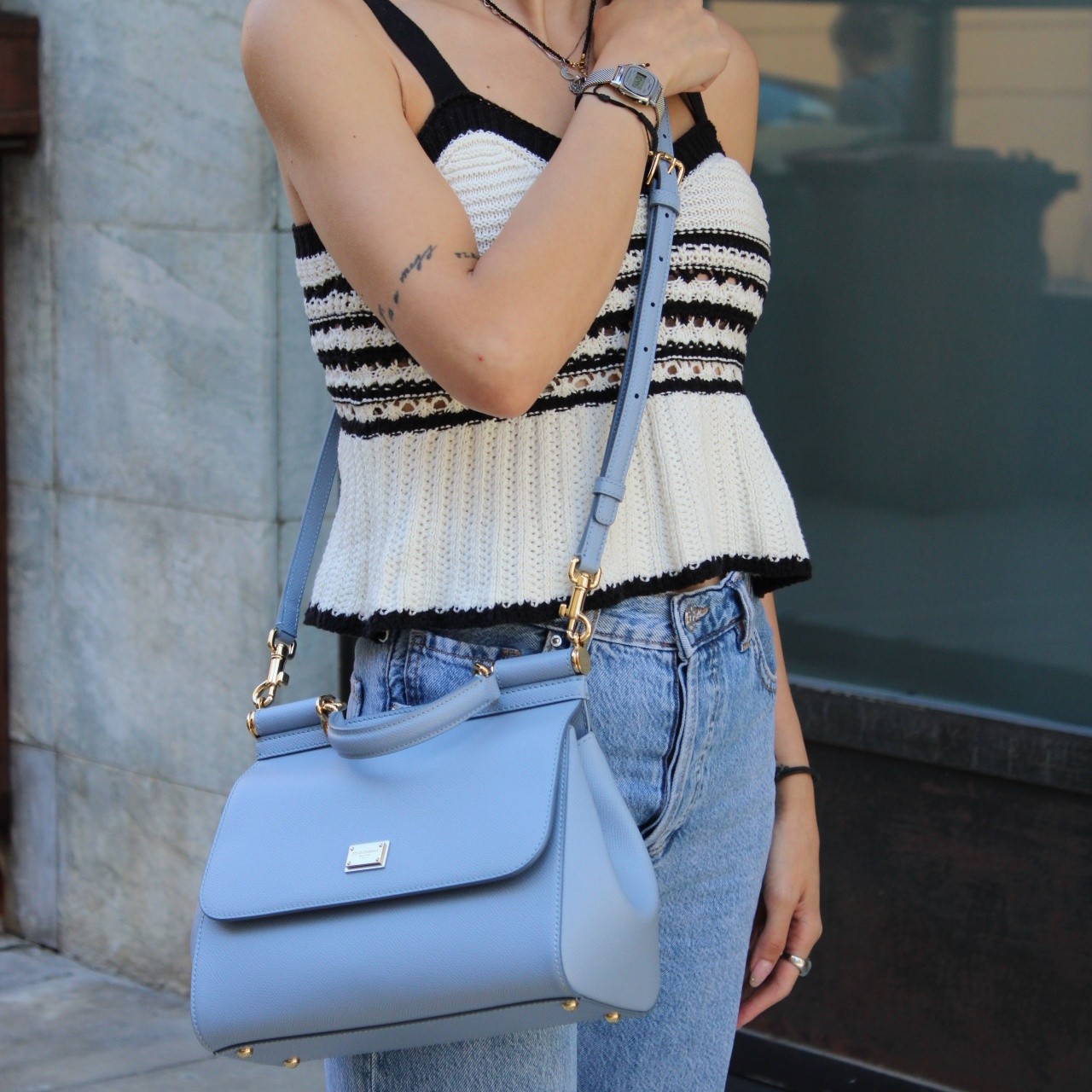 Borsa Dolce & Gabbana Miss Sicily media in pelle thumb