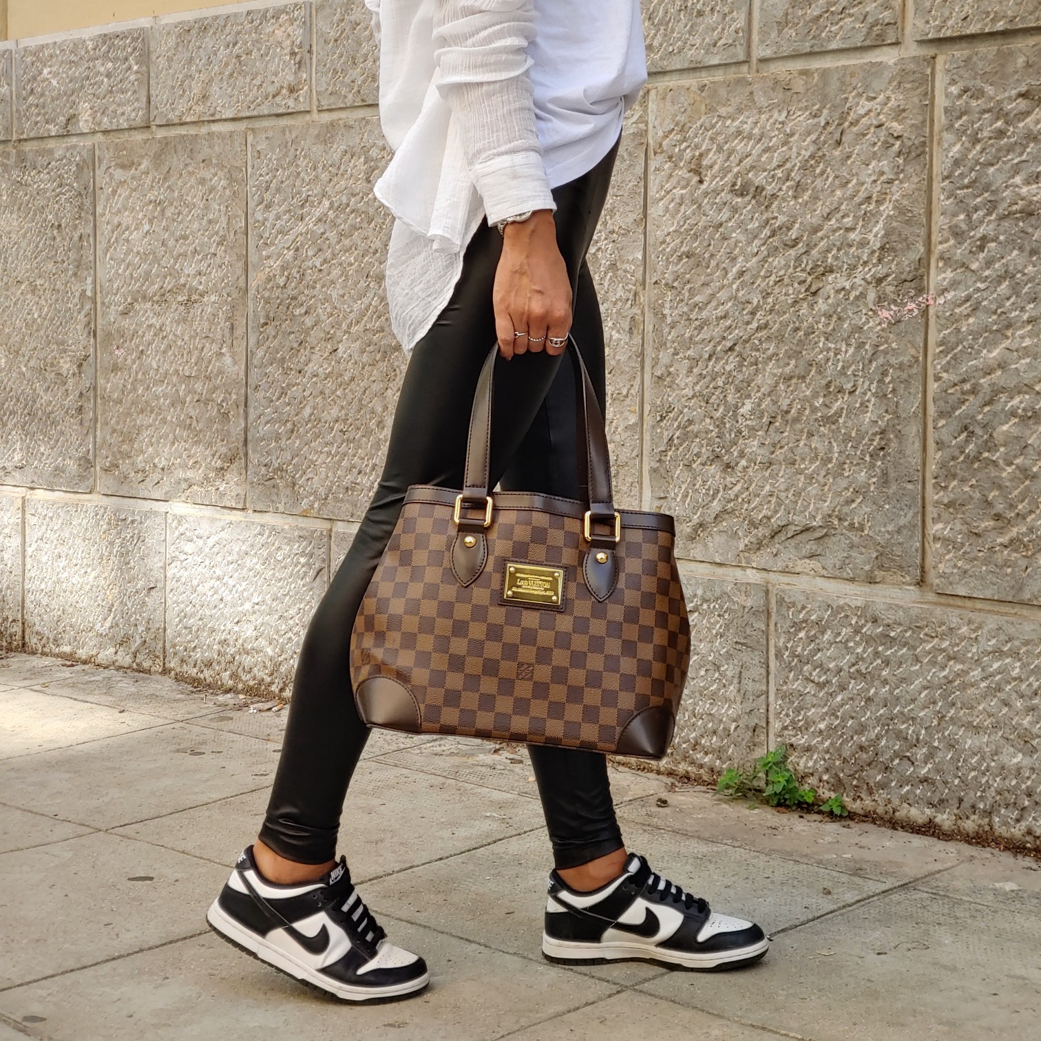 Borsa Louis Vuitton Hampstead in damier ebene thumb