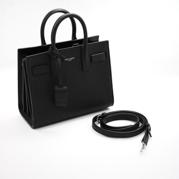 Borsa Saint Laurent Sac de jour Nano in pelle nera