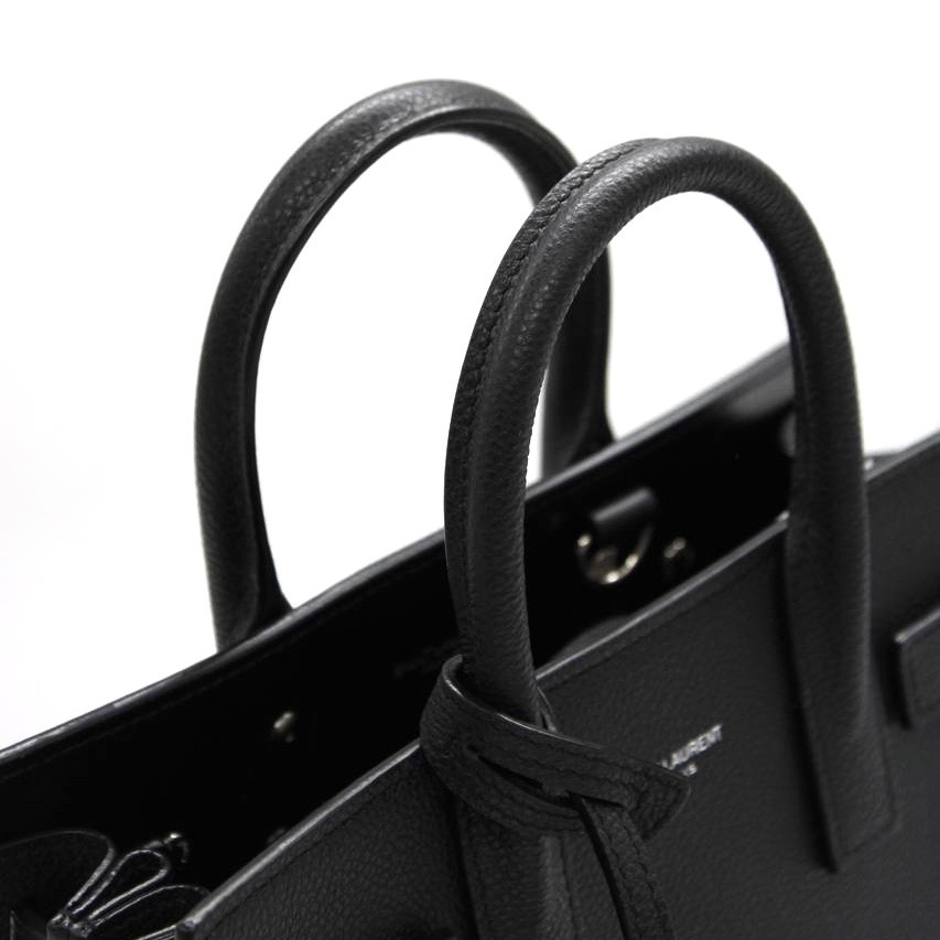 Borsa Saint Laurent Sac de jour Nano in pelle nera thumb
