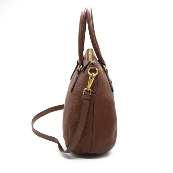 Borsa Prada in pelle martellata marrone