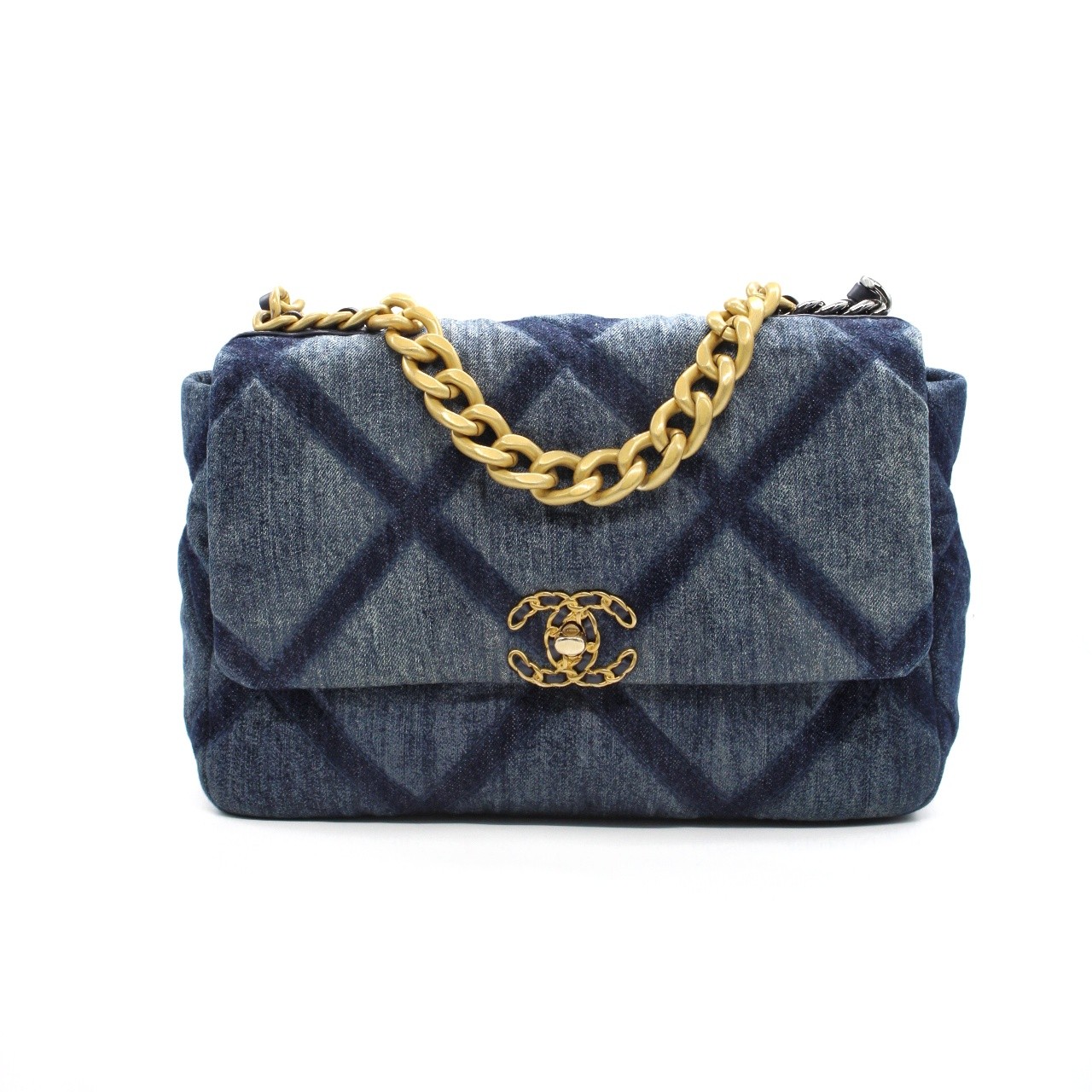 Borsa Chanel 19 Grande in denim thumb
