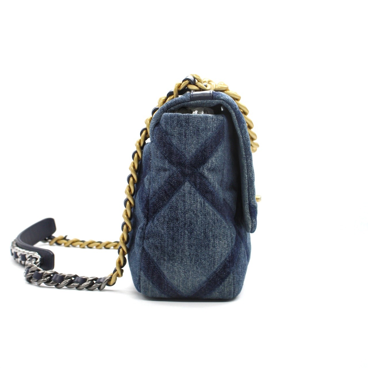 Borsa Chanel 19 Grande in denim thumb