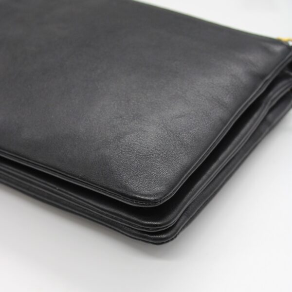 Tracolla Celine trio in pelle nera