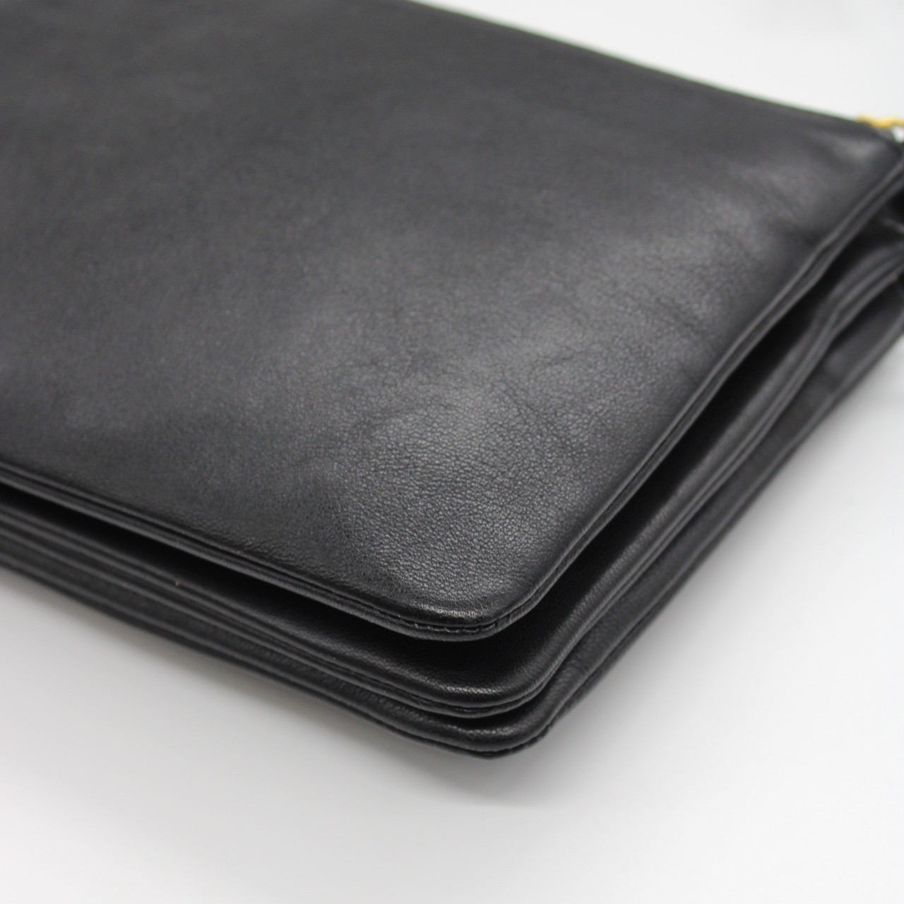 Tracolla Celine trio in pelle nera thumb