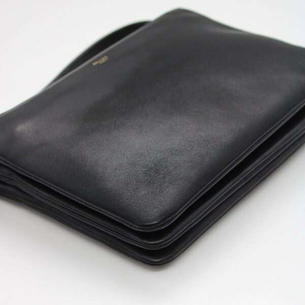 Tracolla Celine trio in pelle nera